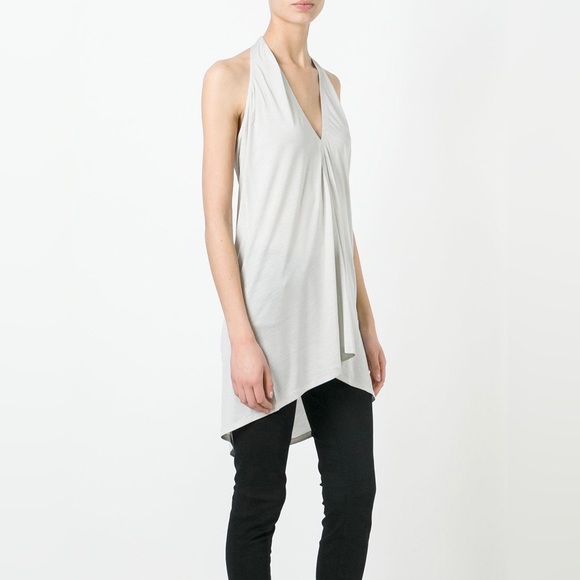 Rick Owens Lilies draped halter tunic in blue grey dinge colorway, US4. - Picture 5 of 7